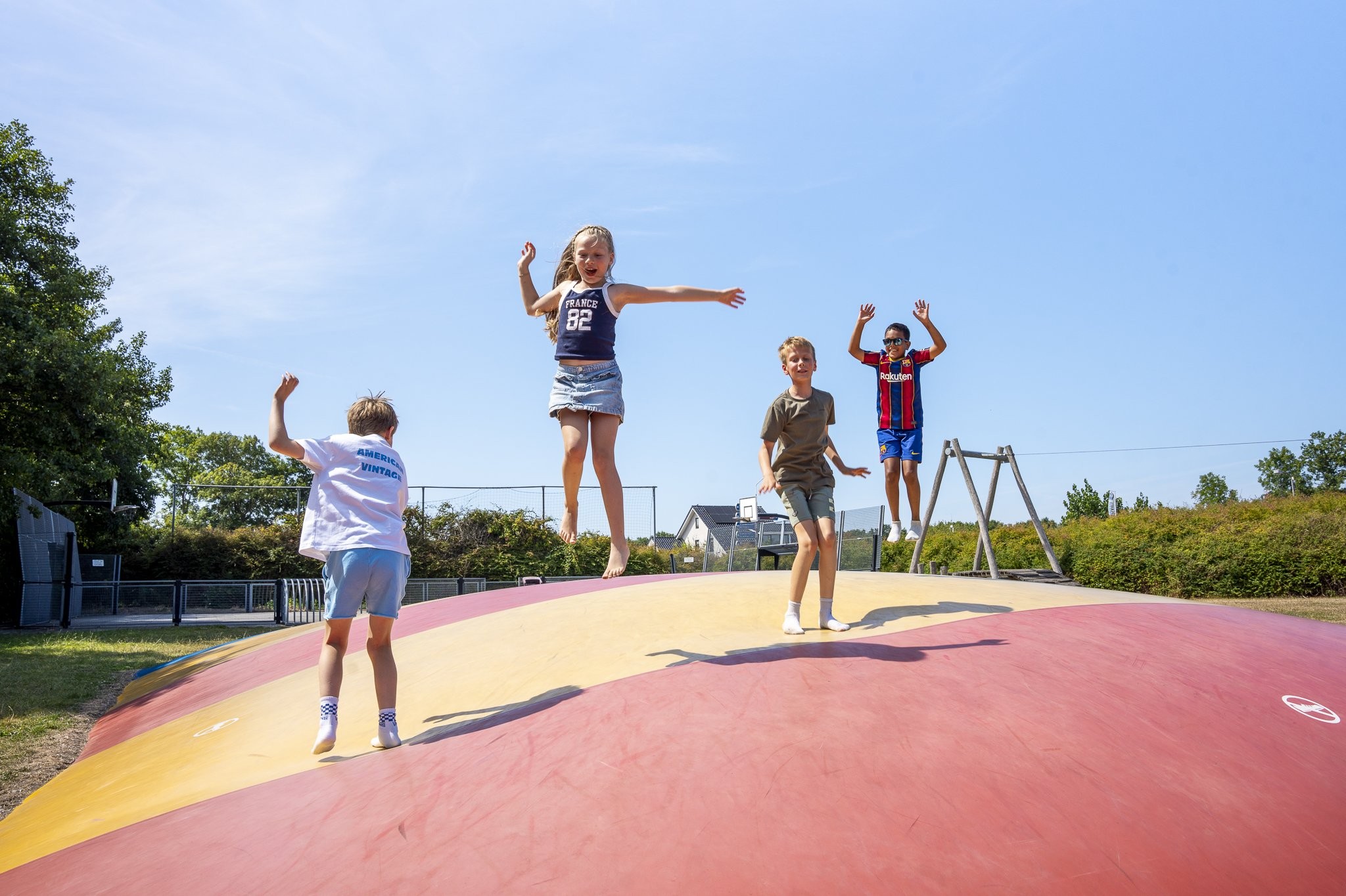 Camping de strandloper airtrampoline